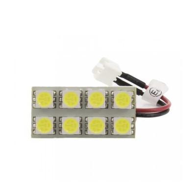 Placa LED SMD 30x15 mm 12V SMD5050 3W lumina alba 160lm inclus adaptoare W5W C5W BA9S CarGuard