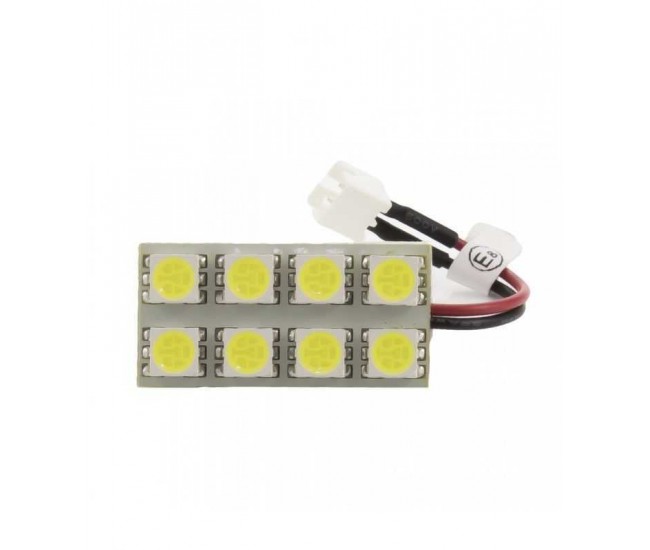 Placa LED SMD 30x15 mm 12V SMD5050 3W lumina alba 160lm inclus adaptoare W5W C5W BA9S CarGuard