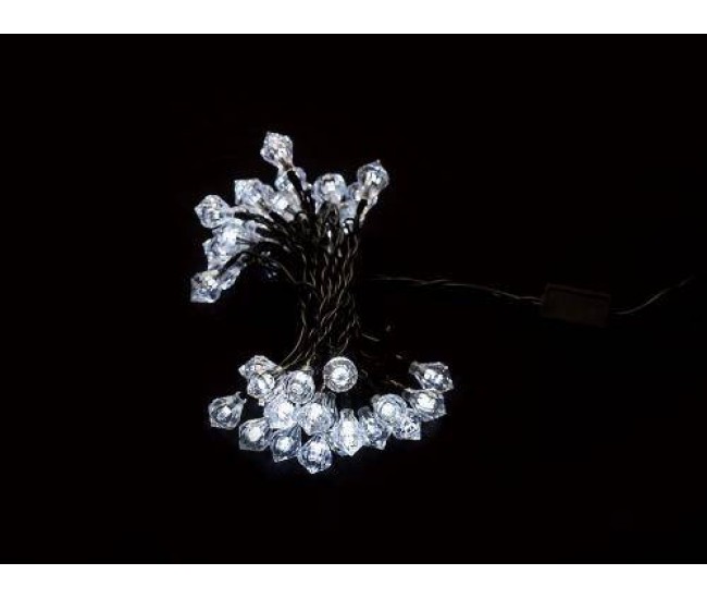 Ghirlanda luminoasa forma de diamant 40 LED-uri albe lumina rece WELL