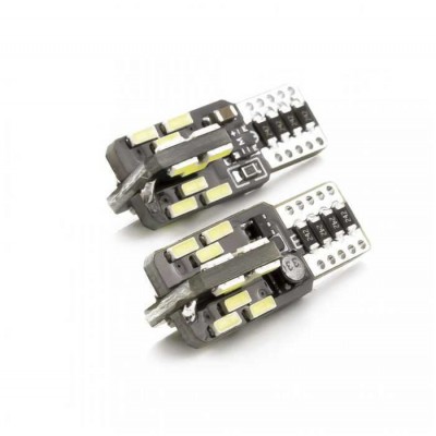 Set becuri LED auto T10 W5W 3W 240lm 6500K 12V Canbus pentru interior/portbagaj CARGUARD