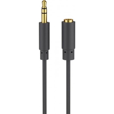 Cablu prelungitor Jack 3.5 mm tata - 3.5 mm mama 3m STEREO slim GOOBAY