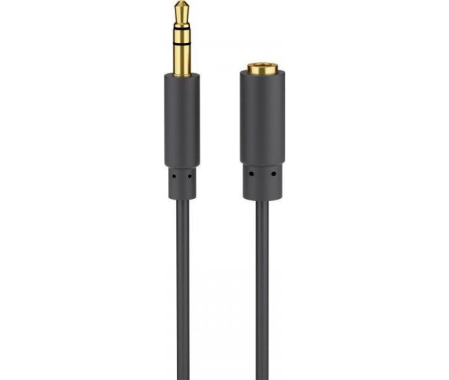 Cablu prelungitor Jack 3.5 mm tata - 3.5 mm mama 3m STEREO slim GOOBAY