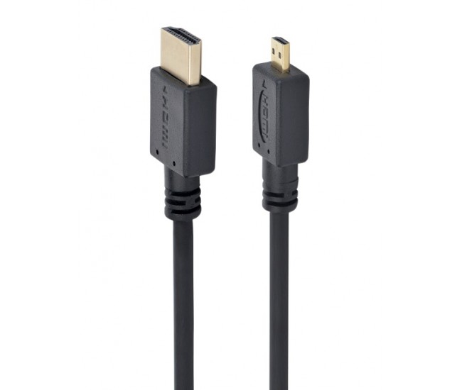 Cablu HDMI 2.0 - micro HDMI 3m 4K negru 32AWG GEMBIRD CC-HDMID-10