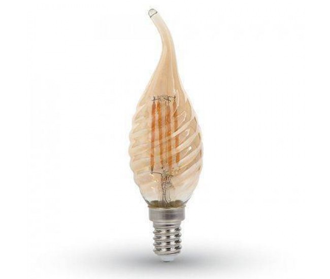 Bec LED E14 4W 2200K alb cald cu filament V-TAC