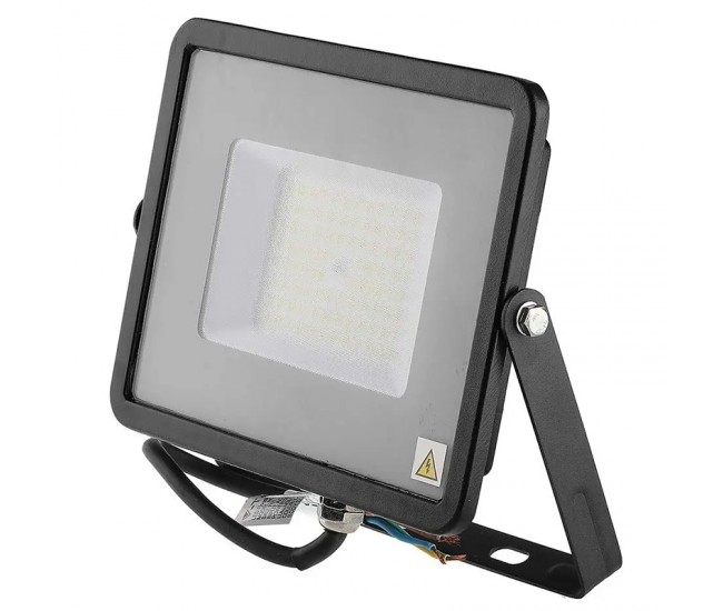 Reflector LED SMD Slim 50W 5750lm 6500K IP65 negru CIP SAMSUNG V-Tac SKU-21761