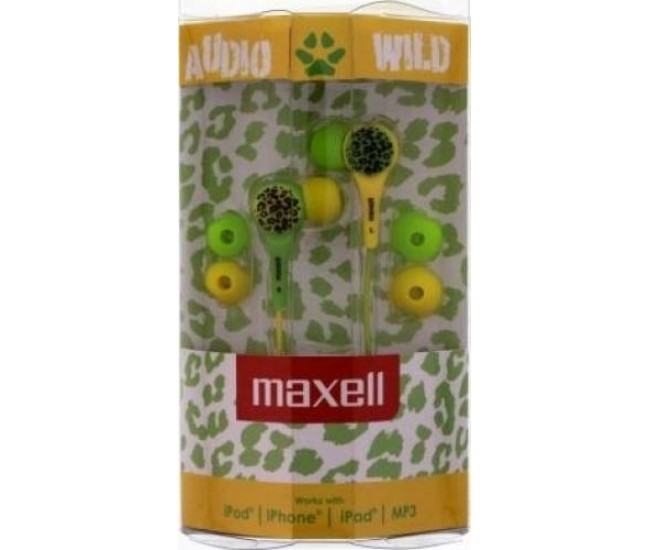 Casca in ureche 3.5 mm verde cu galben Audio Wild Maxell