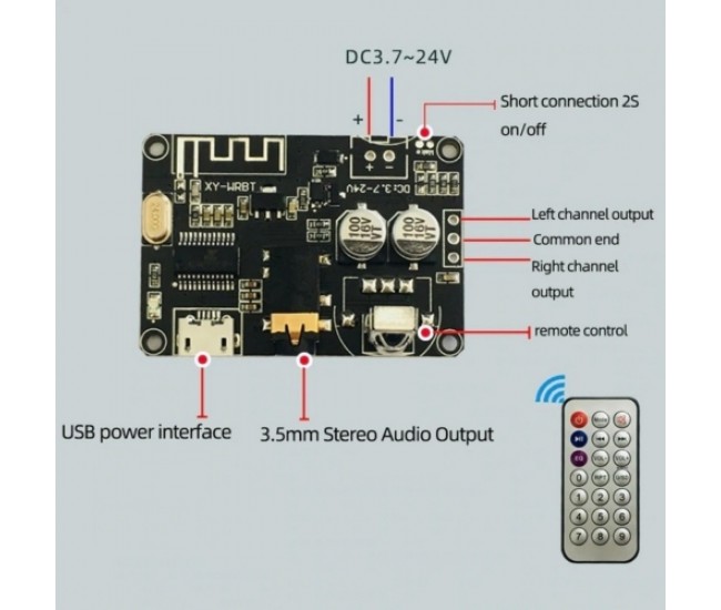 Modul bluetooth 3 cu JACK 3.5 mm DC 3.7-24V