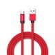 Cablu USB TYPE C 1m plat rosu 2.4A RUBY EDITION V-Tac SKU-8631