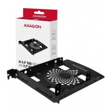 Adaptor montare 2x HDD/SSD 2.5 HDD in slot 3.5 sau PCI negru AXAGON RHD-P25