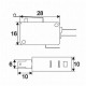 Microinterupator 1 circuit 16A 250V ON-ON cu lamela 30mm si rola 28x16x10mm 09009