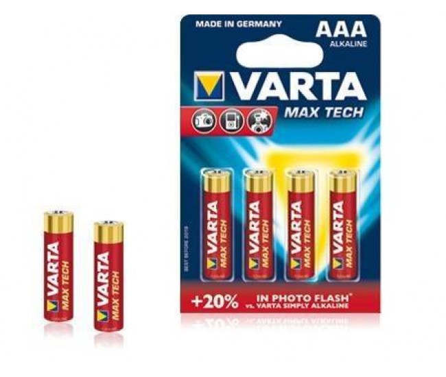 Baterii alcaline AAA Varta Max Tech 4buc