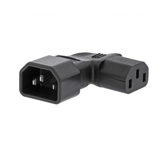 Adaptor alimentare IEC-320-C14 la IEC-320-C13 la 90 grade spre dreapta Valueline VLEP11904B