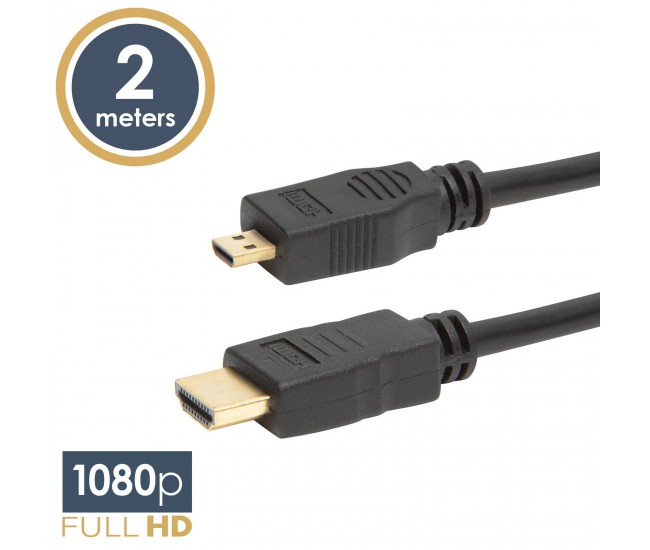 Cablu micro HDMI 2m conectoare placate cu aur delight