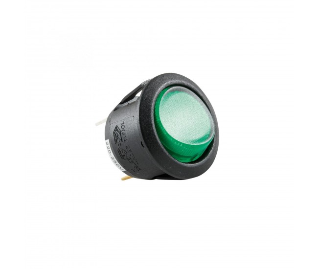 Comutator basculant bec verde ON-OFF 250V/6A incastrare 21mm HOME