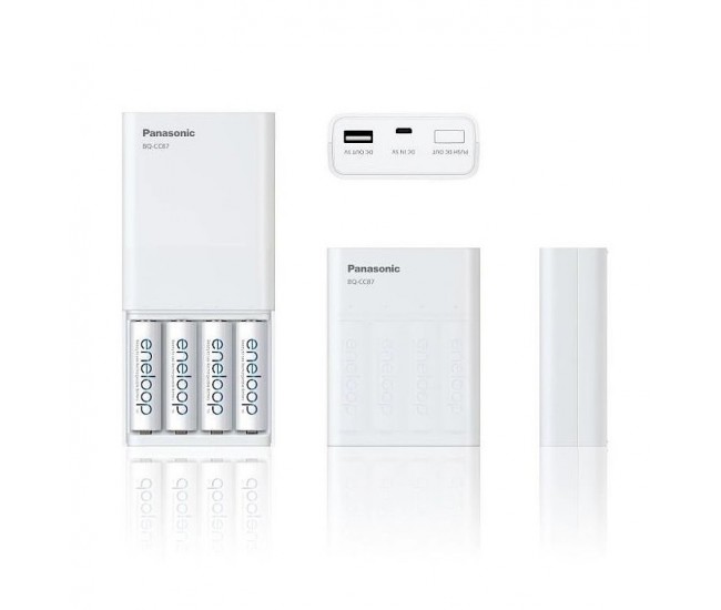 Eneloop Incarcator USB & boster include acumulatori 4x AA(R6) 1900mAh Panasonic K-KJ87MCC40USB