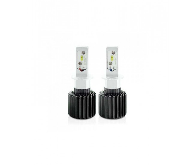 Becuri Far auto LED H3 set 2buc 12-24V 4000lm Lumina Alba CARGUARD