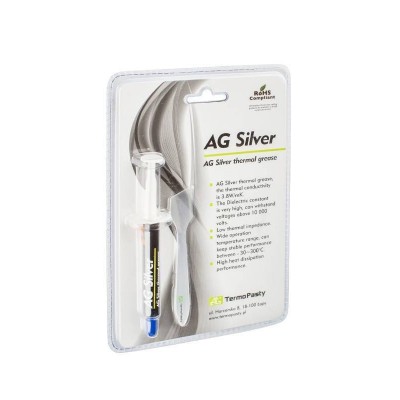 Pasta termoconductoare pe baza de argint AG Silver 3.8 W/m.K. 3grame AG TermoPasty