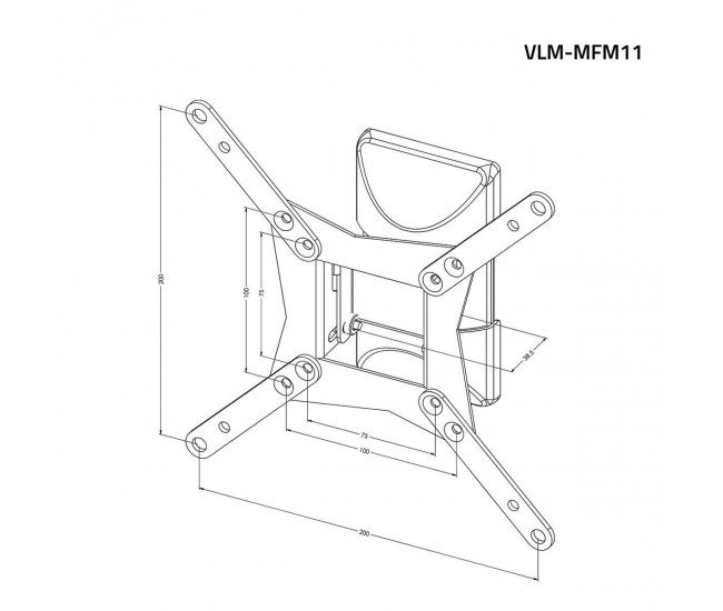 Suport TV de fixare pe perete 10-32 25-82cm 30kg VALUELINE