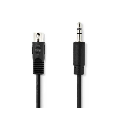 Cablu audio DIN 5pin tata - Jack 3.5 mm tata 1m negru Nedis CAGP20100BK10