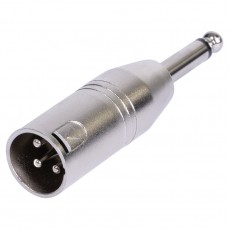 Adaptor 3 pini XLR tata - JACK 6.35 mm tata MONO metal BST 18-5575