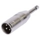 Adaptor 3 pini XLR tata - JACK 6.35 mm tata MONO metal BST 18-5575