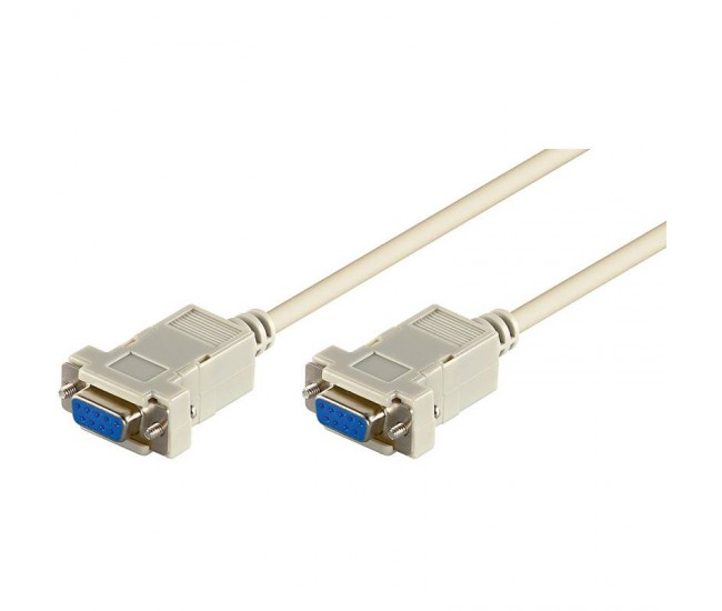 Cablu serial null modem 2m RS232 DB9 mama-mama Goobay