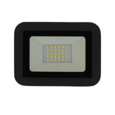 Proiector LED 20W 1600lm IP65 6500K alb rece carcasa aluminiu negru Well