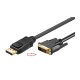 Cablu DisplayPort - DVI-D 24+1 FULL HD 1080p 1.8m contacte aurite negru