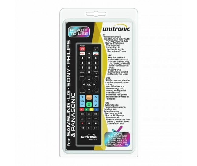 Telecomanda 1713 Unitronic universala compatibila pentru branduri multiple Ready 5 Samsung LG Sony Philips Panasonic 1713WUNI202