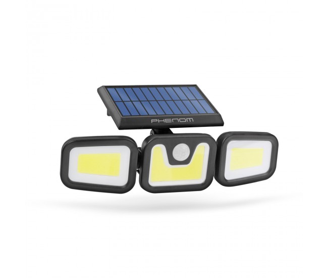 Reflector solar 10W 600lm IP65 rotativ cu senzor de miscare 3 LED-uri COB