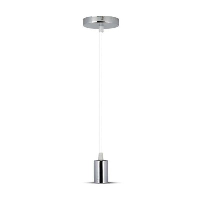 Pendul tavan soclu E27 Crom/alb SKU-3755 V-tac