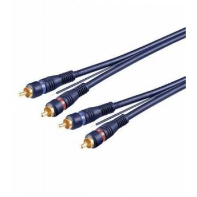 Cablu 2x RCA la 2x RCA cu remote 5m OFC dublu ecranat Goobay