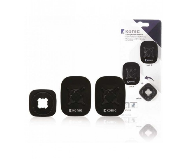 Kit suport negru montare telefon universal Konig