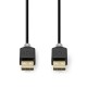 Cablu USB 2.0 A tata - A tata 2m Hi-Speed 480Mbps antracit Nedis