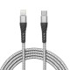 Cablu de date Apple iPhone lightning - USB Type C 1m 2A gri panzat delight