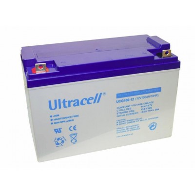Acumulator plumb acid cu gel Ultracell 12V 100Ah terminal F10