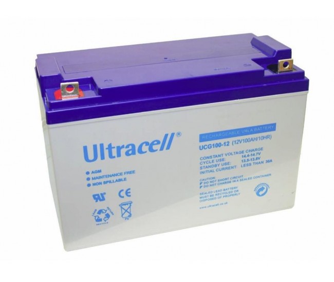 Acumulator plumb acid cu gel Ultracell 12V 100Ah terminal F10