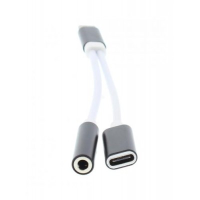 Adaptor USB Type C tata - jack 3.5 mm mama si USB Type C mama 13cm Well