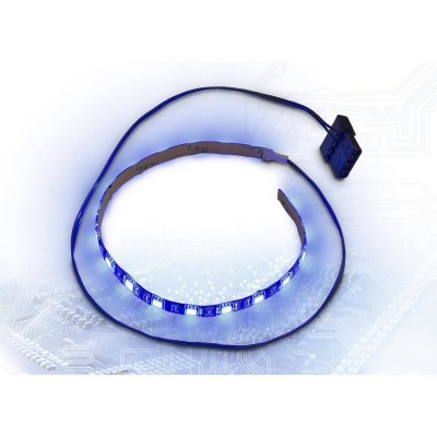 Banda LED Inter-Tech albastra 30cm Molex