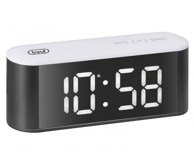 Ceas de masa cu alarma termometru alb Trevi EC 883 BL