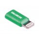 Adaptor USB Lightning tata - micro USB mama verde Valueline