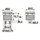 Intrerupator 1 circuit 2A 250V OFF-ON fara retinere Push-Buton metal rotunjit