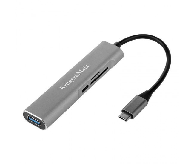 HUB USB Type C - HDMI USB3.0 SD MICROSD +USB Type C KRUGER&MATZ