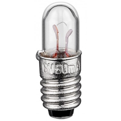 Bec miniatural incandescent E5 12V(DC) 80mA alb cald 2700K Goobay 9521