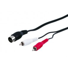 Cablu audio 5 pini DIN tata - 2x RCA tata 1.5m