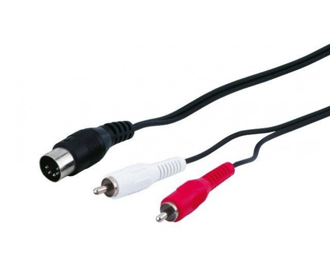 Cablu audio 5 pini DIN tata - 2x RCA tata 1.5m