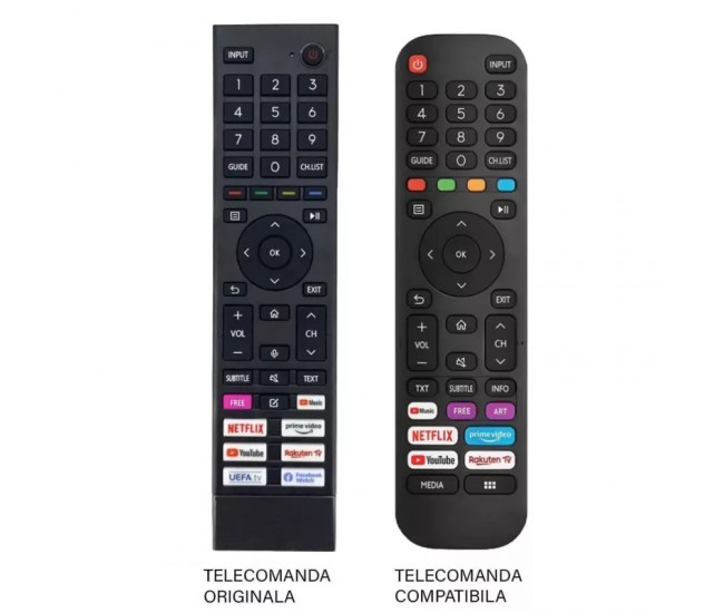 Telecomanda TV Hisense ERF3B80H compatibila cod ER1169-N /MFY1159 (423-2)