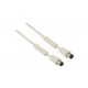 Cablu antena coaxial 100dB coaxial tata - coaxial mama 5m alb Valueline