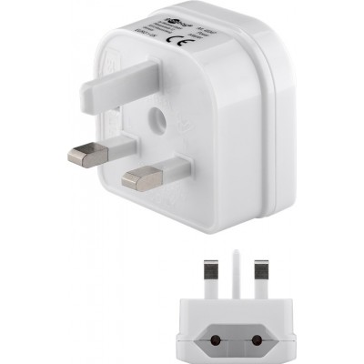 Adaptor UK ANGLIA - EURO 2 pini mama alb Goobay