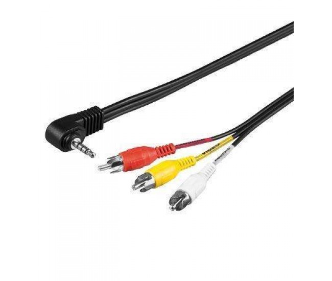 Cablu Jack 3.5 mm 4 pini la 3x RCA 1.5m Goobay